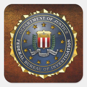 FBI-Emblem Quadratischer Aufkleber