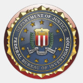 FBI-Emblem Runder Aufkleber (Vorderseite)