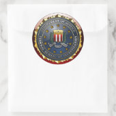 FBI-Emblem Runder Aufkleber (Tasche)