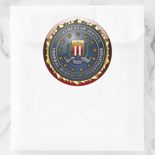 FBI-Emblem Runder Aufkleber (Tasche)