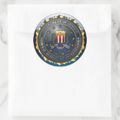 FBI-Emblem Runder Aufkleber (Tasche)