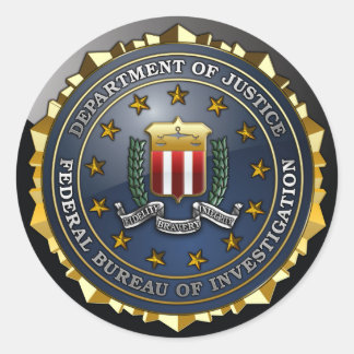 FBI-Emblem Runder Aufkleber