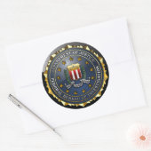 FBI-Emblem Runder Aufkleber (Umschlag)