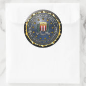 FBI-Emblem Runder Aufkleber (Tasche)