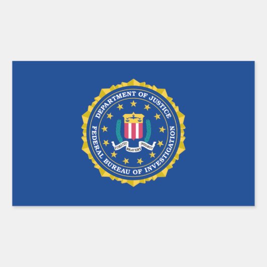 FBI-Flag Rechteckiger Aufkleber (Vorderseite)