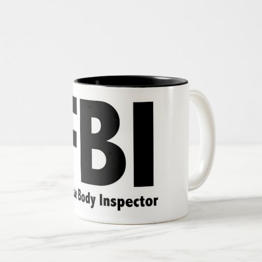 FBI Herr Funny Rude Spaß Zweifarbige Tasse (VorderseiteRechts)