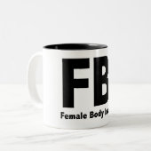 FBI Herr Funny Rude Spaß Zweifarbige Tasse (Vorderseite Links)