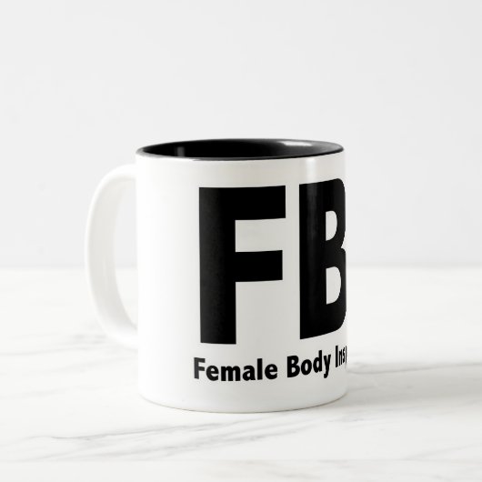 FBI Herr Funny Rude Spaß Zweifarbige Tasse (Vorderseite Links)