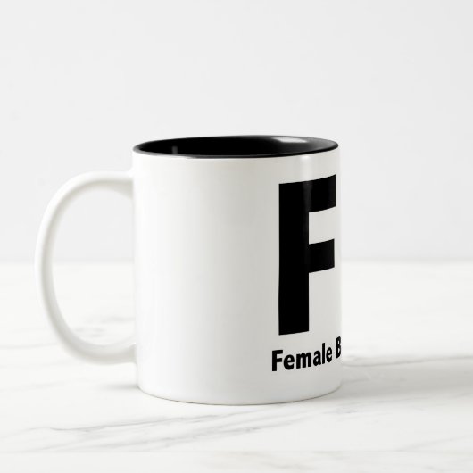 FBI Herr Funny Rude Spaß Zweifarbige Tasse (Links)
