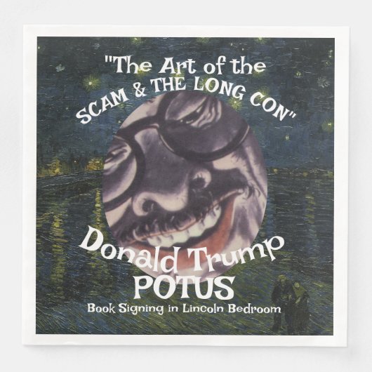 FBI ICE CBP Trump POTUS Betrug Kunst Buch Zeichen  Serviette (Vorderseite)