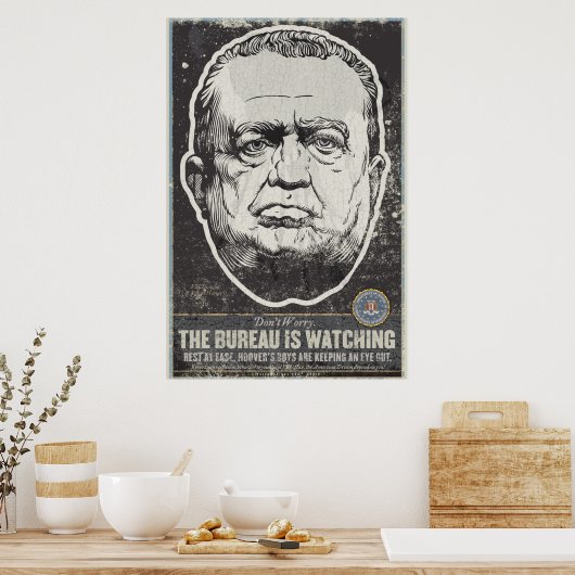 FBI J Edgar Hoover Propaganda Print Poster (Küche)