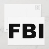 FBI POSTKARTE (Vorne/Hinten)