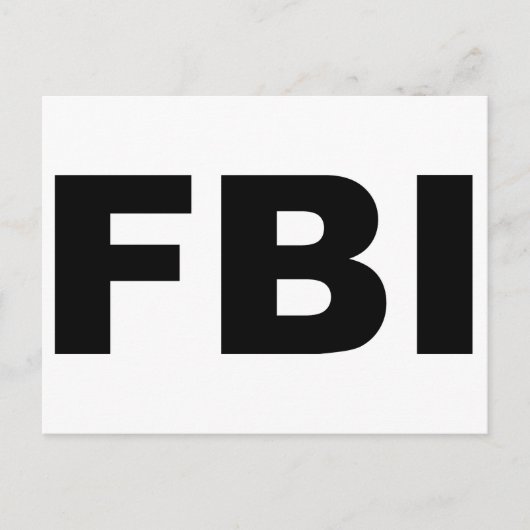 FBI POSTKARTE (Vorderseite)
