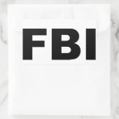 FBI RECHTECKIGER AUFKLEBER (Tasche)