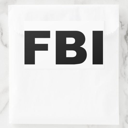 FBI RECHTECKIGER AUFKLEBER (Tasche)