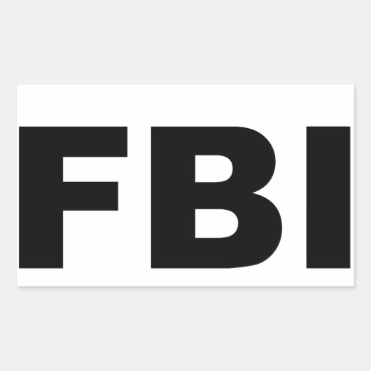 FBI RECHTECKIGER AUFKLEBER (Vorderseite)