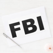 FBI RECHTECKIGER AUFKLEBER (Umschlag)