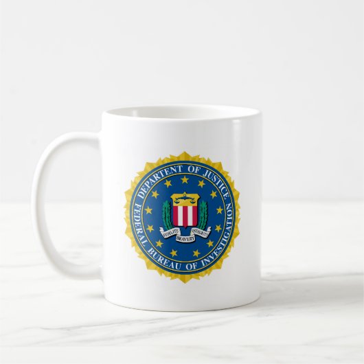 FBI-Siegel Kaffeetasse (Links)