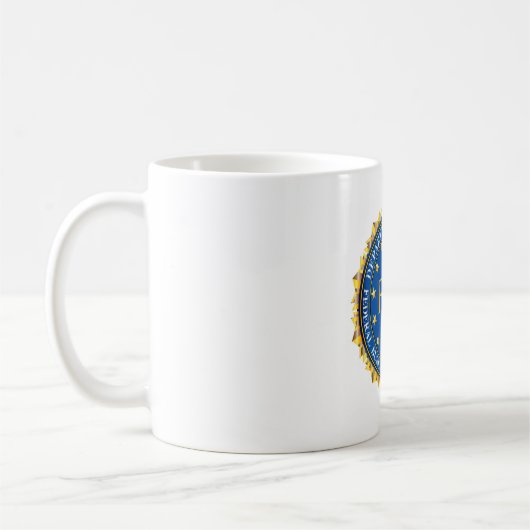 FBI-Spoof-Siegel Kaffeetasse (Links)