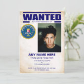 FBI Will Geburtstagspartei Einladung (Stehend Vorderseite)