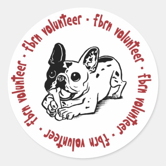 FBRN-Freiwilligenlogo Runder Aufkleber (Vorderseite)