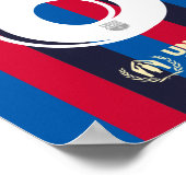 FC Barcelona Football Jersey Wallart Poster (Ecke)