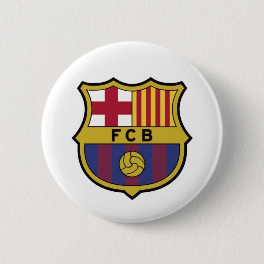 FC Barcelona Fußballteam Brosche Button (Vorderseite)