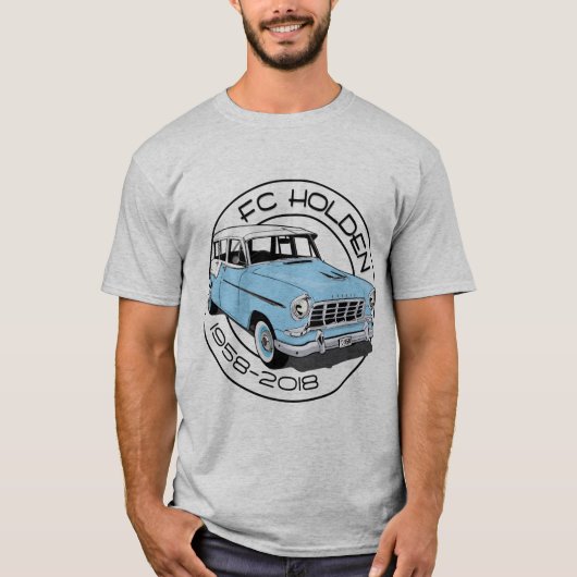 FC Holden - Lastwagen - Blau u. Weiß T-Shirt (Vorderseite)
