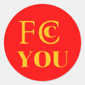 FCC YOU Aufkleber (Vorderseite)