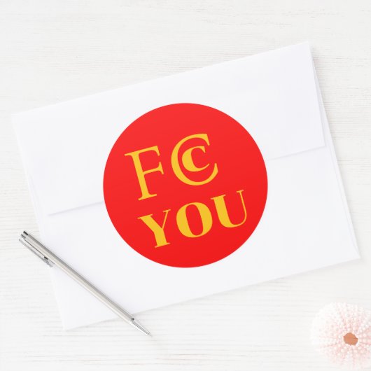 FCC YOU Aufkleber (Umschlag)