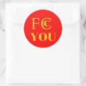 FCC YOU Aufkleber (Tasche)