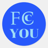 FCC YOU Aufkleber (Vorderseite)