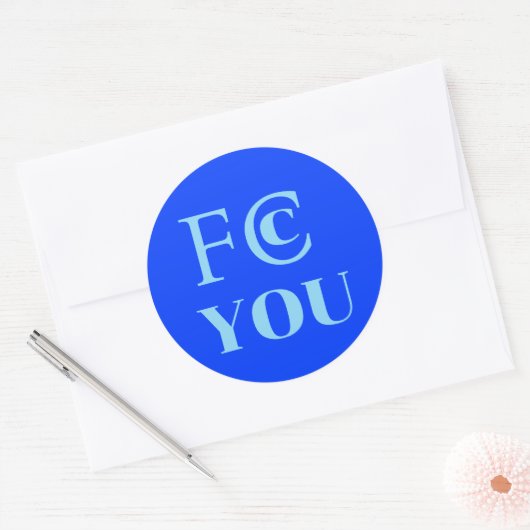 FCC YOU Aufkleber (Umschlag)
