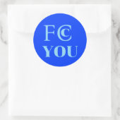 FCC YOU Aufkleber (Tasche)