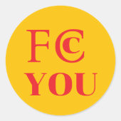 FCC YOU Aufkleber (Vorderseite)