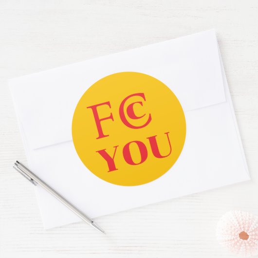 FCC YOU Aufkleber (Umschlag)