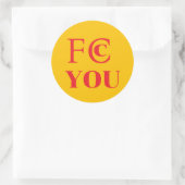 FCC YOU Aufkleber (Tasche)
