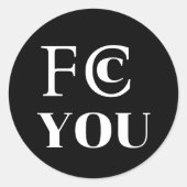 FCC YOU Aufkleber (Vorderseite)