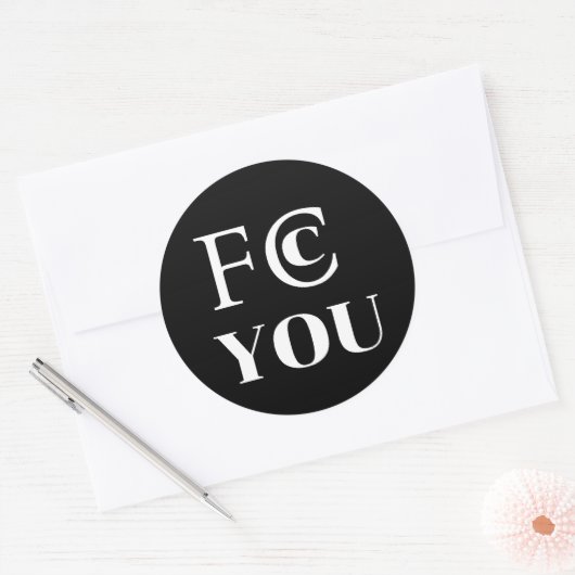FCC YOU Aufkleber (Umschlag)