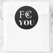 FCC YOU Aufkleber (Tasche)