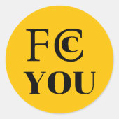 FCC YOU Aufkleber (Vorderseite)