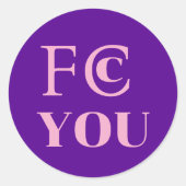 FCC YOU Aufkleber (Vorderseite)