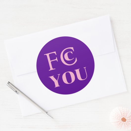 FCC YOU Aufkleber (Umschlag)