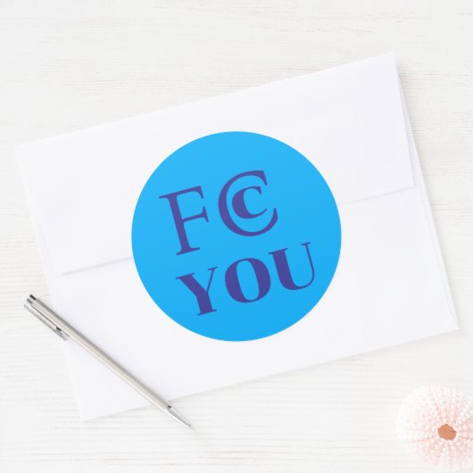 FCC YOU Aufkleber (Umschlag)