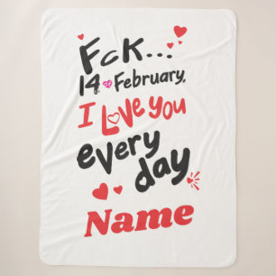 Fck 14 vom Februar, ich Liebe Sie jeden Tag indivi Sherpadecke