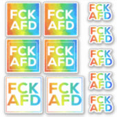 FCK AFD Stickersheet Regenbogen Aufkleber (Vorderseite)