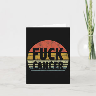 Fck Cancer Breast Awareness Geschenk Retro Dist Karte