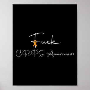 Fck Cancer Orange Ribbon Fun Crps Bewusstsein Poster