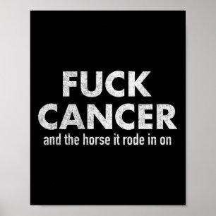 Fck Cancer Pink Breast Cancer Awareness Poster