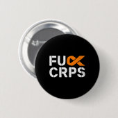Fck Crps Rsd Awareness Orange Ribbon Krieger Suppl Button (Vorne & Hinten)